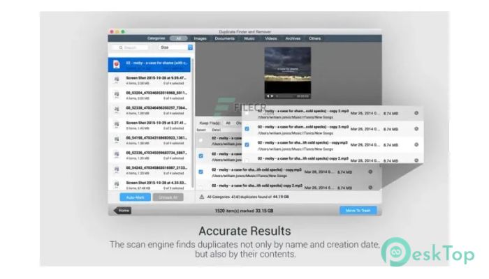 Duplicate Finder and Remover  2.1 Mac İçin Ücretsiz İndir