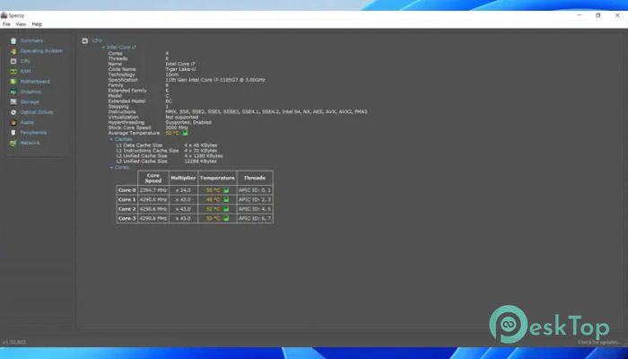 下载 Speccy Free 1.33.079 免费完整激活版