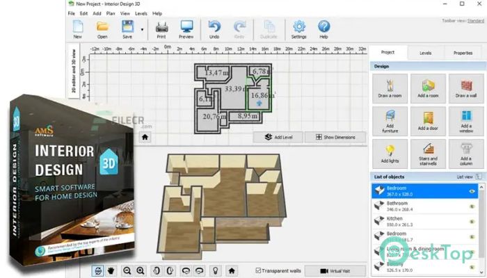 Download AMS Software Interior Design 3D  v3.25 Free Full Activated