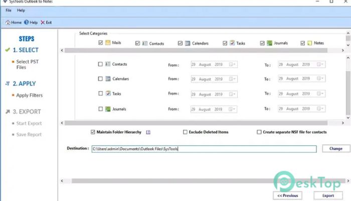 Télécharger SysTools Outlook to Notes 8.3 Gratuitement Activé Complètement