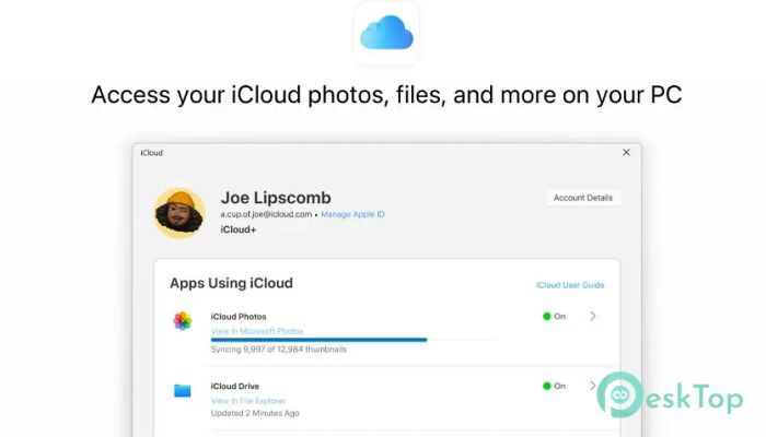 Apple iCloud 1.0 Tam Sürüm Aktif Edilmiş Ücretsiz İndir