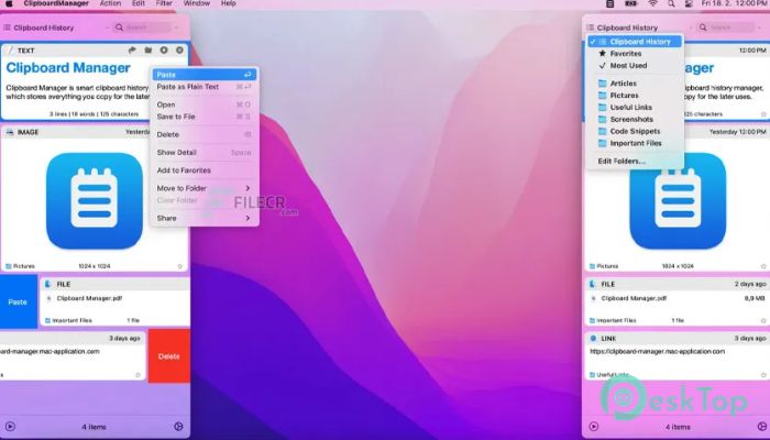 Clipboard Manager 2.3.14 Mac İçin Ücretsiz İndir