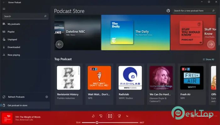 تحميل برنامج Grover Podcast  3.4.8.0 برابط مباشر