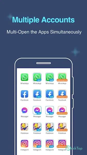 Multiple Accounts: Dual Space 4.1.6 APK MOD フル無料ダウンロード