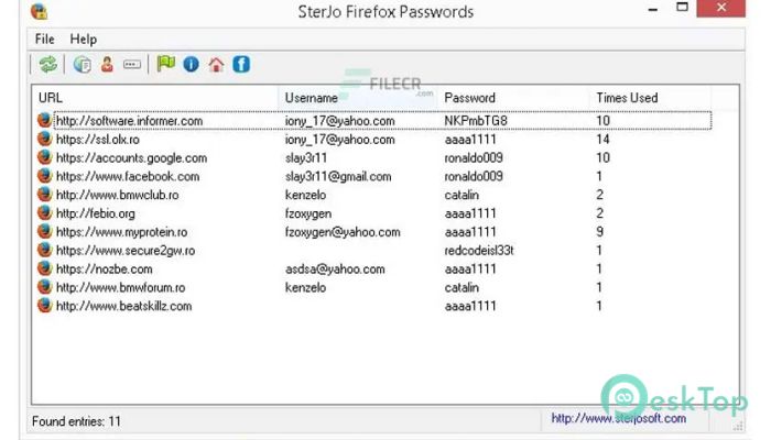 下载 SterJo Firefox Passwords 2.0 免费完整激活版