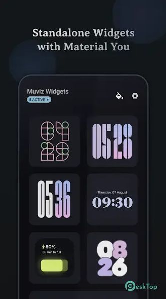 Muviz Widgets: Clock, Music 1.0.9.0 APK MOD تحميل مجاني كامل