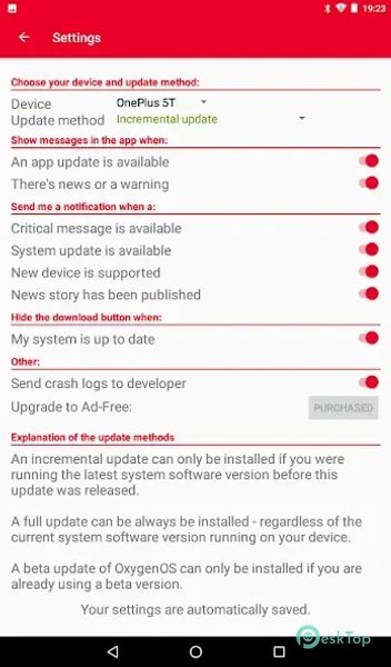 Oxygen Updater 6.7.2 APK MOD フル無料ダウンロード