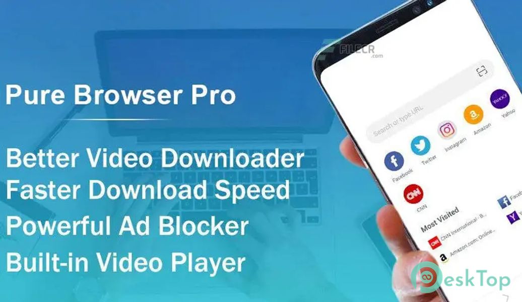 Pure Browser Pro-Ad Blocker 2.8.4 APK MOD تحميل مجاني كامل