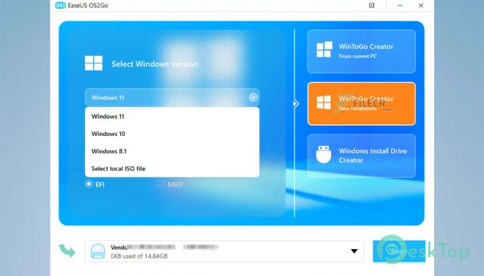 EaseUS OS2Go 4.0 build 20230418 Tam Sürüm Aktif Edilmiş Ücretsiz İndir