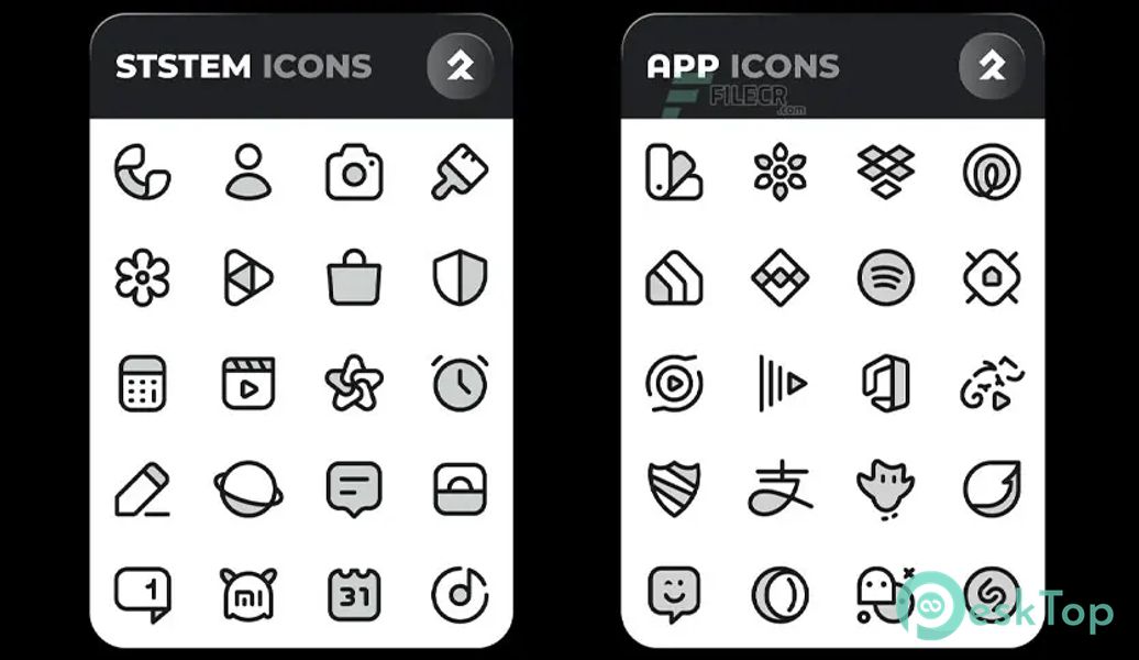 PHANTOM BLACK - Two tone icons 2.1 APK MOD フル無料ダウンロード