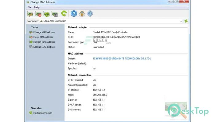 تحميل برنامج LizardSystems Change MAC Address 24.06 برابط مباشر