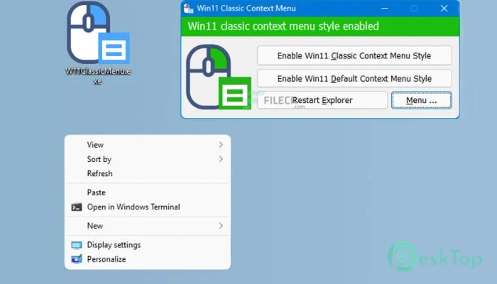 Download Windows 11 Classic Context menu 1.1 Free Full Activated