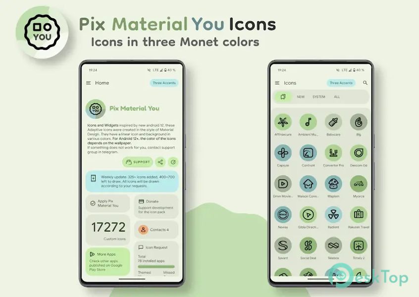 Pix Material You Icons 10.4.5.Build APK MOD تحميل مجاني كامل