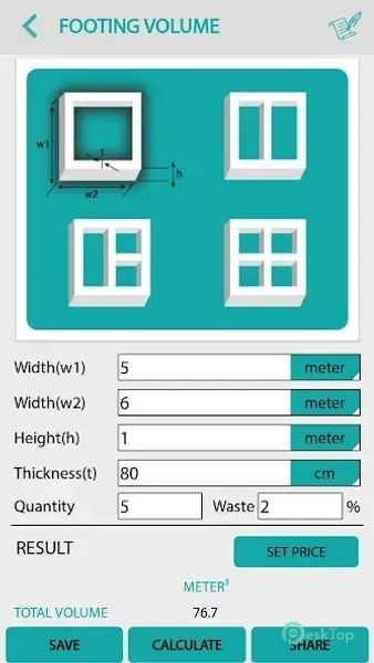 Civil: Concrete Calculator 1.12 APK MOD تحميل مجاني كامل
