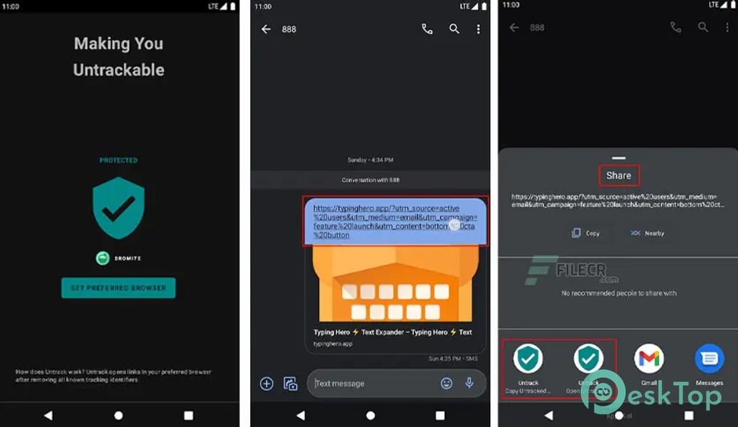 Untrack - Stop Link Tracking 3.0 APK MOD Unlocked (Full) Free Download