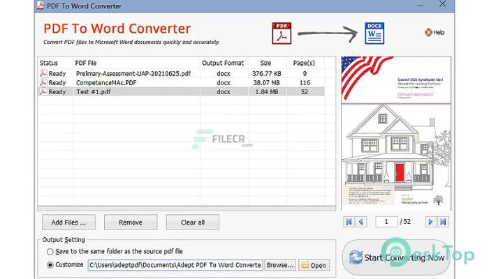 Adept PDF to Word Converter 4.10 完全アクティベート版を無料でダウンロード
