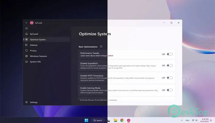 RyTuneX 0.8.2 完全アクティベート版を無料でダウンロード