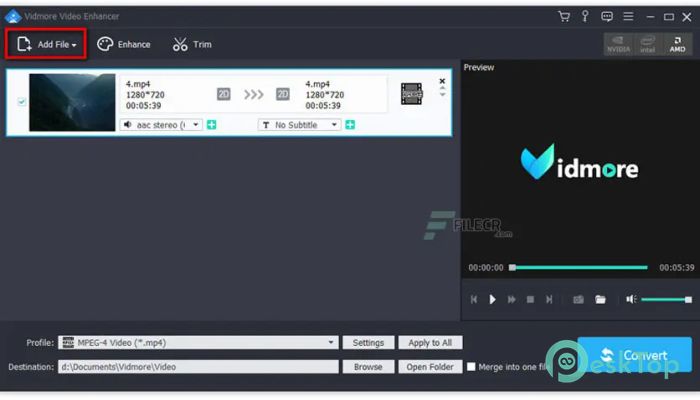 Vidmore Video Enhancer 1.0.16 完全アクティベート版を無料でダウンロード