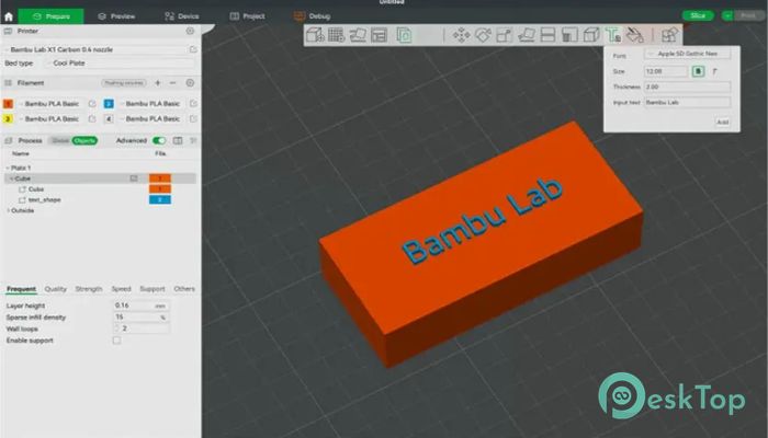 Bambu Studio 02.06.00.51 Tam Sürüm Aktif Edilmiş Ücretsiz İndir
