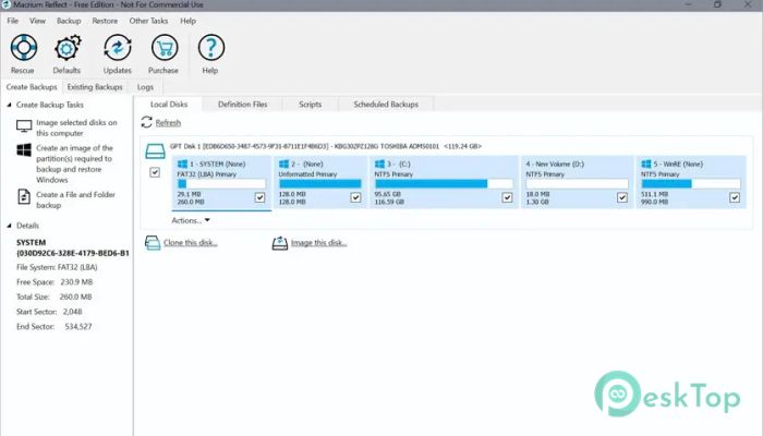 Macrium Reflect Free 8.0.7783 Tam Sürüm Aktif Edilmiş Ücretsiz İndir