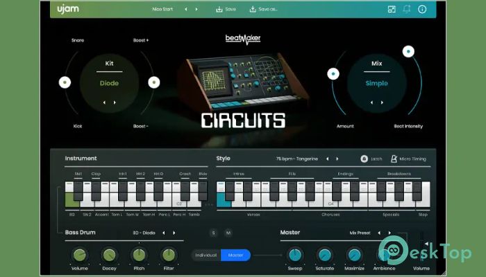 UJAM Beatmaker CIRCUITS 2.3.1 Tam Sürüm Aktif Edilmiş Ücretsiz İndir