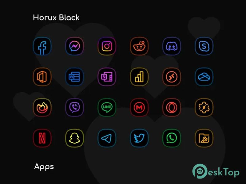 Horux Black - Icon Pack 8.6 APK MOD Unlocked (Full) Free Download
