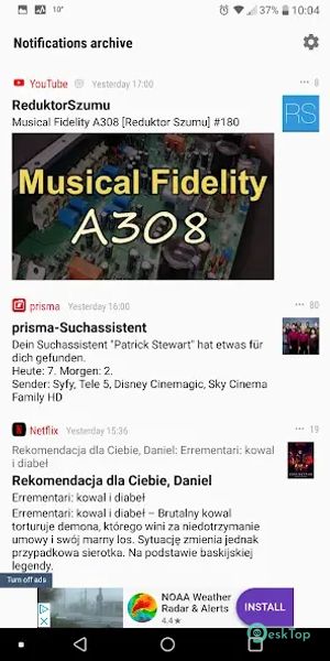 Notifications archive 0.9.4 APK MOD Unlocked (Full) Free Download