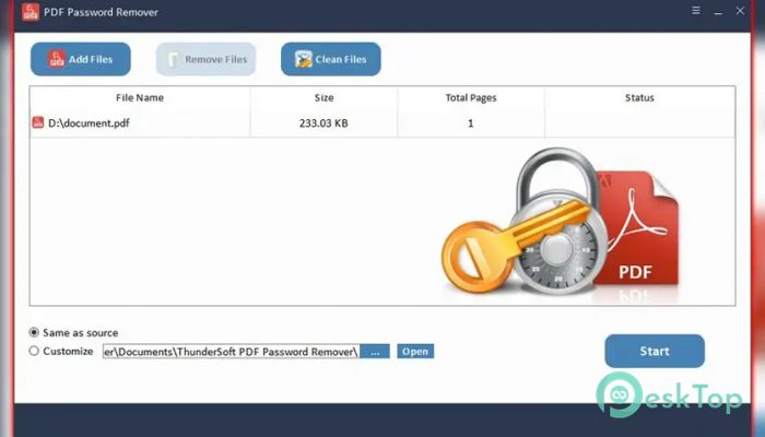 下载 ThunderSoft PDF Password Remover 3.6.8 免费完整激活版