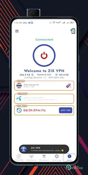 ZIX VPN 1.O.O APK MOD تحميل مجاني كامل