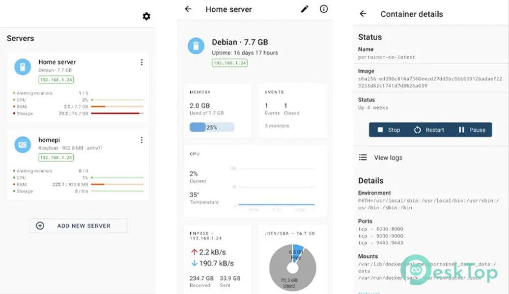 Monitee – Home server monitor v0.7.1 APK MOD Tam Ücretsiz İndir