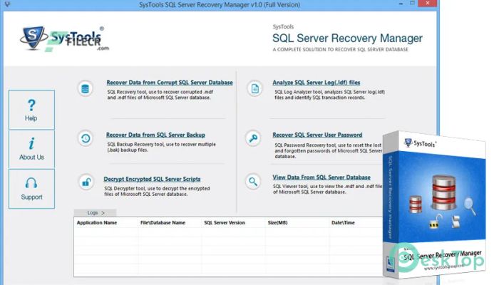 SysTools SQL Server Recovery Manager  5.0 完全アクティベート版を無料でダウンロード