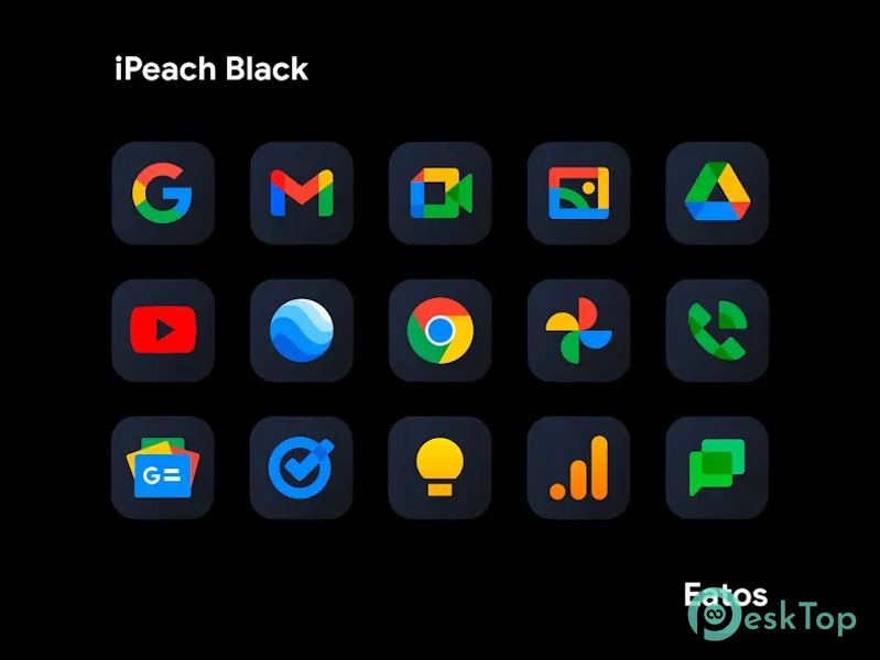 iPeach Black - Icon Pack 2.2.0 APK MOD تحميل مجاني كامل