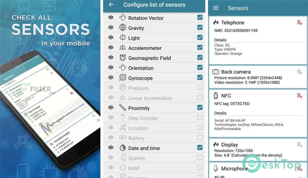 Sensors Toolbox 2.0.05 APK MOD Полная бесплатная загрузка
