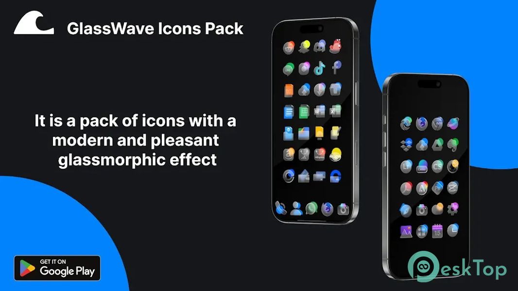 GlassWave Icons Pack 3.4.4 APK MOD تحميل مجاني كامل