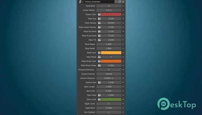 Blender Market - Flower Generator   1.1 Tam Sürüm Aktif Edilmiş Ücretsiz İndir