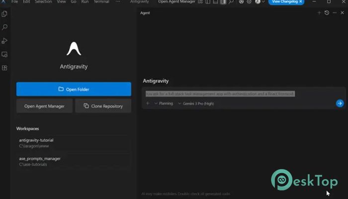 Скачать Google Antigravity IDE 2.1.1 полная версия активирована бесплатно