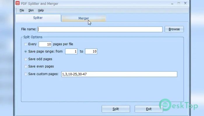 PDFArea PDF Splitter and Merger Free 1.0.0 完全アクティベート版を無料でダウンロード