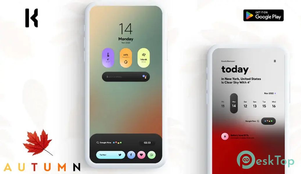 Autumn KWGT v2.0.1 APK MOD Tam Ücretsiz İndir