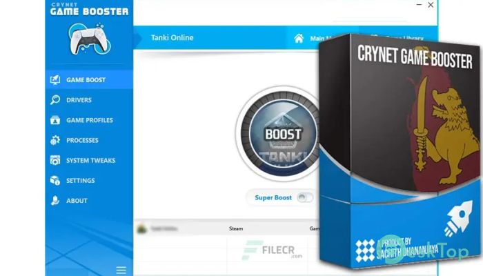 Descargar Crynet Game Booster 1.0.0.0 Completo Activado Gratis