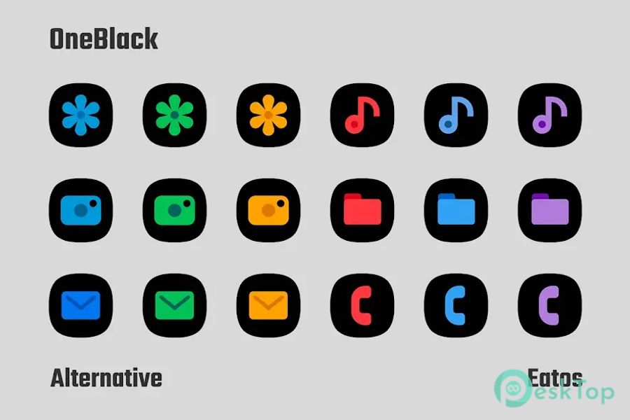 OneBlack - Icon Pack 7.7 APK MOD تحميل مجاني كامل