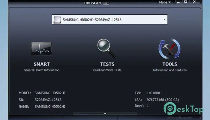 HDDScan 1.0 Tam Sürüm Aktif Edilmiş Ücretsiz İndir
