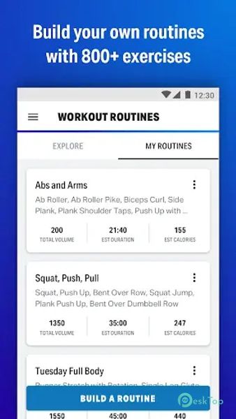 Map My Fitness Workout Trainer