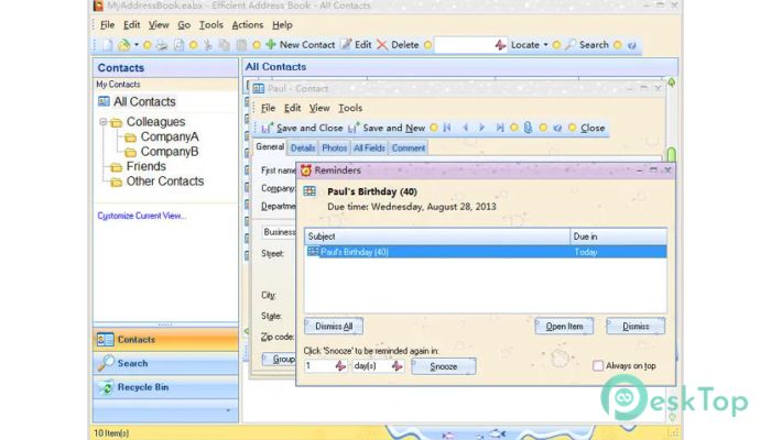 Download Efficient Address Book 5.60 Build 559 Free Full Activated