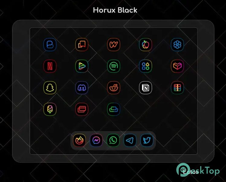 Horux Black - Icon Pack 8.6 APK MOD Unlocked (Full) Free Download