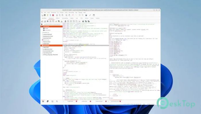 Bluefish Editor 2.4.0 Tam Sürüm Aktif Edilmiş Ücretsiz İndir