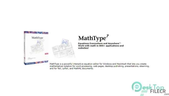 下载 Design Science MathType 7.7.1.258 免费完整激活版