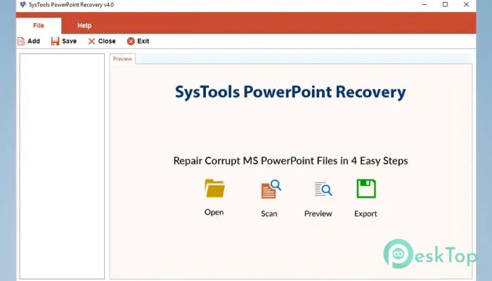 SysTools PowerPoint Recovery 4.2 Tam Sürüm Aktif Edilmiş Ücretsiz İndir