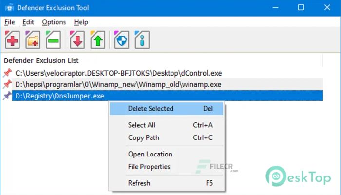 Defender Exclusion Tool 1.4 完全アクティベート版を無料でダウンロード