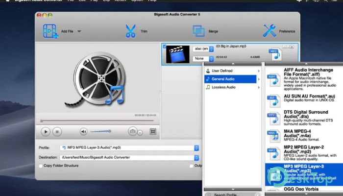 Bigasoft Audio Converter 5.7.0.8427 Mac用無料ダウンロード