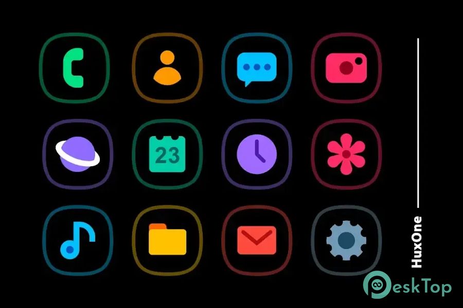 HuxOne Dark - Icon Pack 3.8 APK MOD Unlocked (Full) Free Download